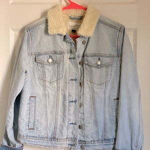 Denim Sherpa Lined Jacket